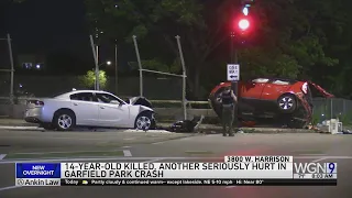 14-year-old girl dies, 14-year-old boy in critical condition after Garfield Park crash