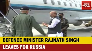 Defence Minister Rajnath Singh Leaves For Moscow, Russia To attend Victory Parade