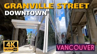 🇨🇦[4K] WALK -GRANVILLE STREET, DOWNTOWN, VANCOUVER. June 2021