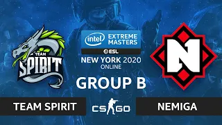 CS:GO - Team Spirit vs. Nemiga [Nuke] Map 3 - IEM New York 2020 - Group B - CIS