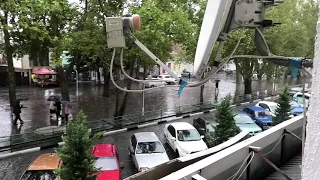 Залповый проливной дождь ударил по Геленджику утром 19 октября 2020
