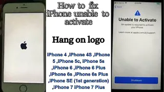 How to Fix iphone Unable to Activate iPhone5 TO iPhone7 iPhone 7Plus all modal work hang on logo fix