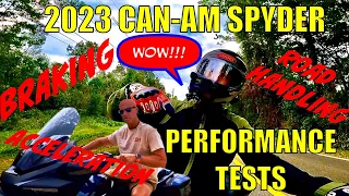 2023 Can-Am SPYDER RT Performance TESTS!!! BRAKES, HANDLING, ACCELERATION TESTS! SHOCKING RESULTS!!!