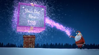 Animated Christmas Card Template - Santa Supersize Chimney