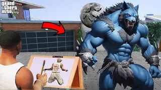 Franklin Uses Magical Painting To Make SCARY WEREWOLF In Gta V ! GTA 5 new