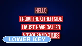 Adele - Hello | Karaoke Lower Key