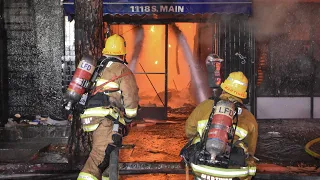 LAFD Battles 2 Story Commercial Building Fire: Station 10