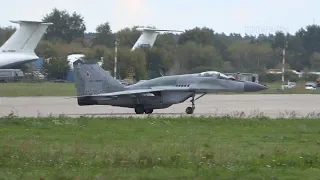 MiG-29SMT RF-92310 departure Ramenskoye airfield 2019 Gromov Flight Research Institute