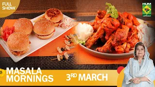 Masala Mornings - 03 March 2023 - Recipes: Arabic Pizza Burger & Peri Peri Tangri - Shireen Anwar