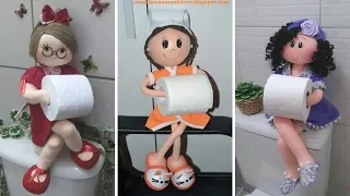 IDEAS GENIALES PARA DECORAR TU BAÑO CON MUÑECAS DE TRAPO PORTA PAPEL HIGIÉNICO