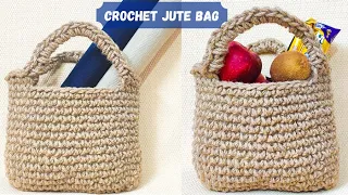 Rustic Crochet Jute Bag How To Crochet With Jute Twine Cord