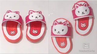 PAPER CAT SLIPPERS | How to make diy cat slippers | mini cat toys | diy cute crafts