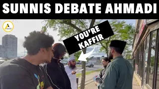 Heated Debate : Sunni Muslims Debate Ahmadi Muslim In Front of Sunni Mosque l Speakers Corner