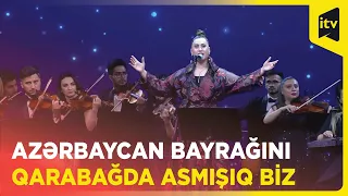 Azərin oxudu, zal ayaqda alqışladı: Türkün şanlı bayrağını Qarabağda asmışıq biz