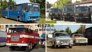 Retroměstečko 2023 | Ukázka areálu | Tanková aréna OT-64 SKOT, PTS-10 Hasiči Záměl, T-34 ... |