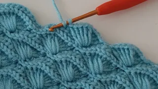 Quick & easy crochet baby blanket water wave pattern for beginners - 3D Crochet Blanket Pattern