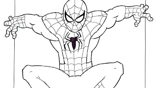 Menggambar  Spiderman 🖌️ Superhero Avengers #iqart #sketsagambar #drawing #menggambarmudah