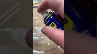 ￼Life hack removing sticker residue with WD-40￼