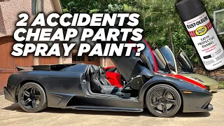 Who spray paints a million dollar car? The WORST manual LP640 Roadster on Earth!