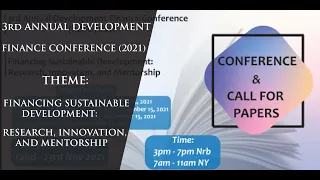 3rd Annual Development Finance Conference (ADFC) 2021 - Session 1