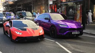 Car Spotting Supercars In London April 2022 | Aventador S, Huracan STO, Urus, F12, Evo, R8, 488 GTB