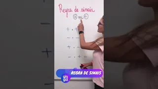 REGRA DE SINAIS - DICA RÁPIDA Prof. Gis/ #shorts