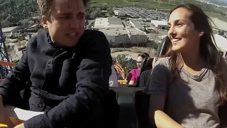Funny roller coaster reactions turns into break up
