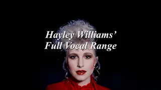 Hayley Williams’ Full Vocal Range (B♭2 - A5 - E6 - B6 [C7])