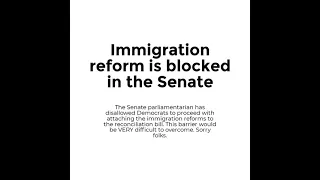 Immigration reform is blocked in the Senate