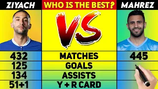 Hakim Ziyech vs Riyad Mahrez Comparison | Matches | Goals | Assist | Trophy | F4Football