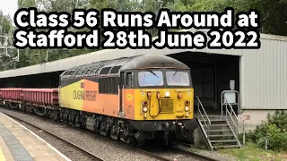 Class 56 RUNS AROUND a load of Ballast at Stafford 28/06/2022 56302 | Plus Class 70 Light Engine