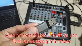 How to record live DJ set to usb flash drive using mic mixer  Broadway BRE-006 | DJ mode