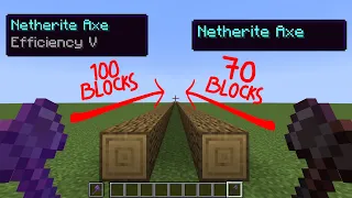 netherite axe eff 5 unb 3 vs normal netherite axe