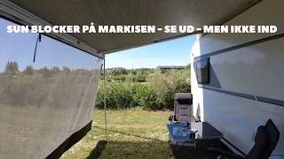 Sun blocker på markisen (Reklame)