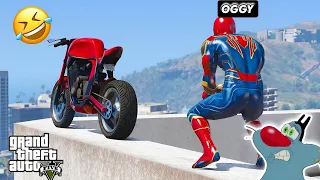 GTA 5 Epic Oggy Spiderman Epic Jumps Ragdolls Compilation #3 Euphoria Physics, Funny Moments!