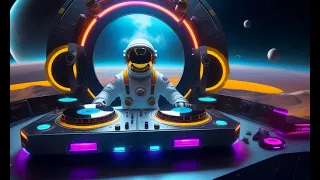 The astronaut dj in outer space