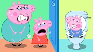 George Pig, Please Open The Toilet Door! | Peppa Pig Funny Animation