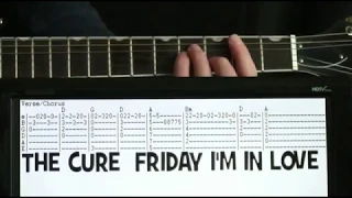 Friday I'm In Love Chords & Guitar Tabs with Guitar Lesson by The Cure