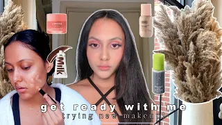 get ready with me: trying new makeup releases! February 2022