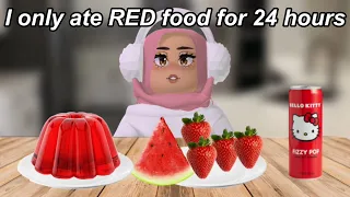I only ate RED food for 24 hours…