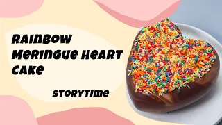 Super delicious and easy meringue heart cake dessert | Boo Storytime