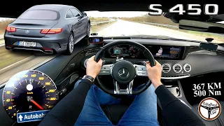 2019 Mercedes S450 Coupé 4matic (367 KM) | V-max, 100-200, 200-250 km/h. PEŁEN TEST.