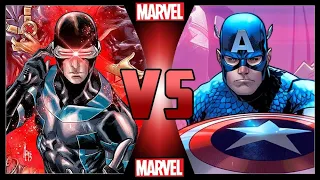 Cyclops VS Captain America (Marvel Comics)