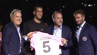 Sergio Busquets unveiled by Inter Miami alongside former Barcelona teammate Lionel Messi｜MLS