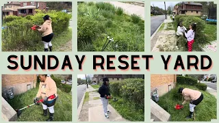 SUNDAY RESET YARD PART 1 / CUTTING HEDGES / USING NEW YARD TOOLS / GETTING HOUSE IN ORDER / SHYVONNE