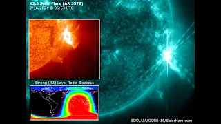 Impulsive X2.5 Solar Flare (2/16/2024) - SolarHam.com