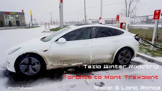 Tesla Winter Road Trip | Toronto to Mont Tremblant | Model 3 Long Range