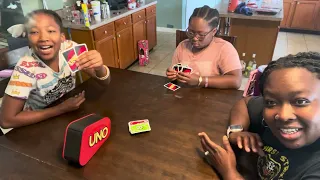 Playing UNO Attack with mom this was hilarious 😂