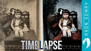 Mama - Old photo restoration - TIMELAPSE - Speed art (#Photoshop) | AronSomayDesign