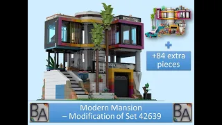 LEGO MOC   Modern Mansion   Modification of Set 42639